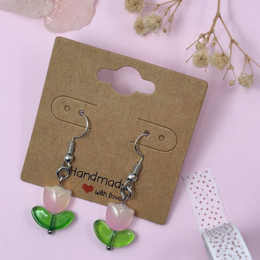 Pink Gradient Tulip Earrings