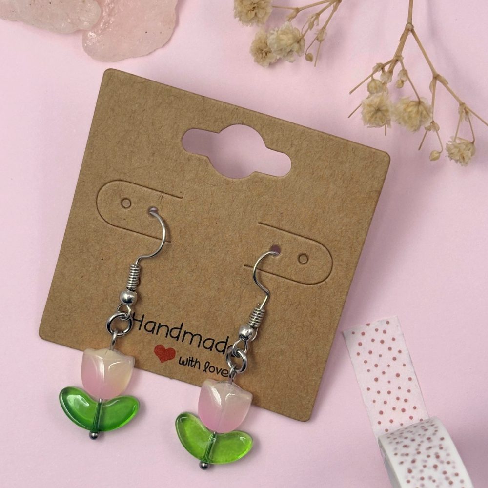 Pink Gradient Tulip Earrings