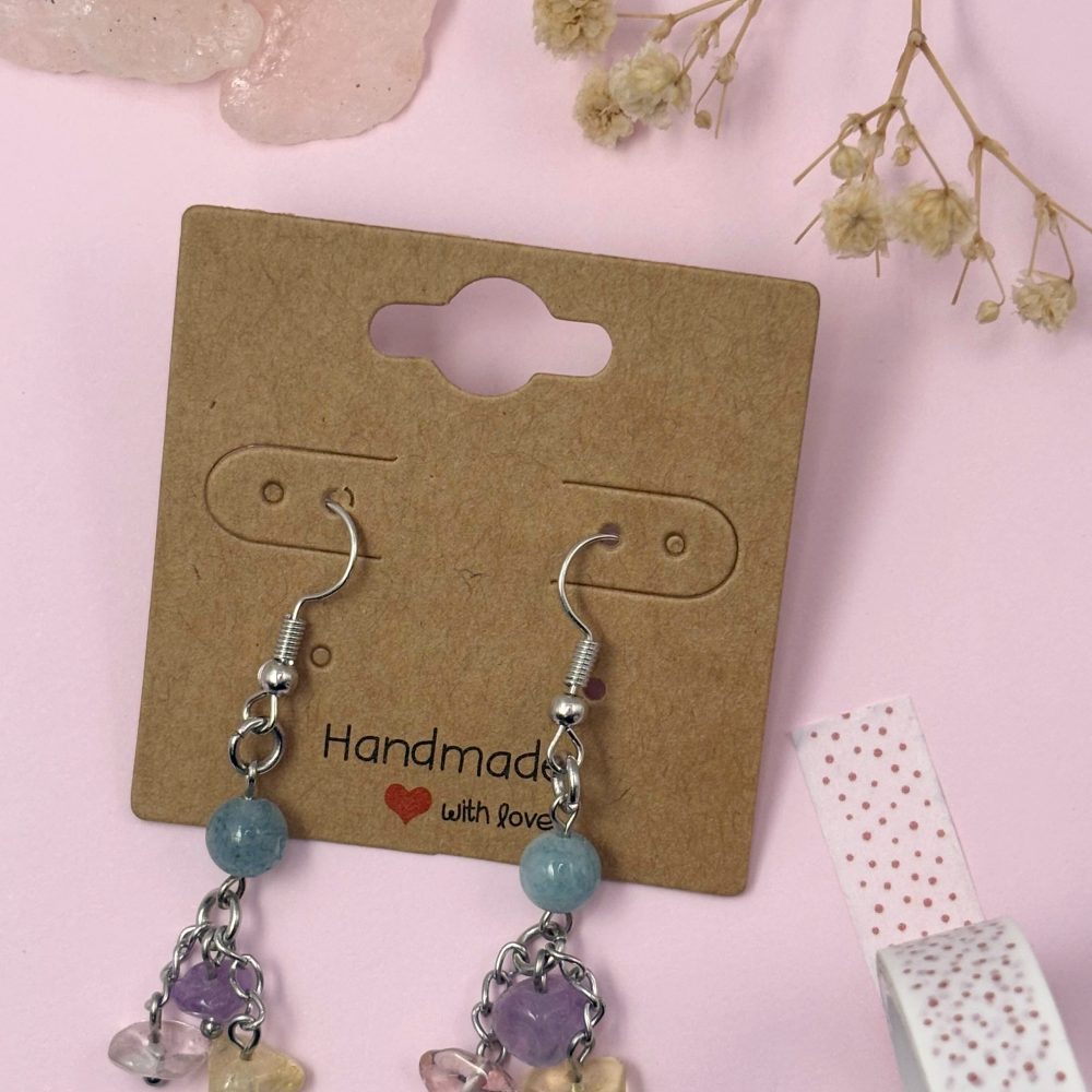 Gemstone Cascade Drop Earrings