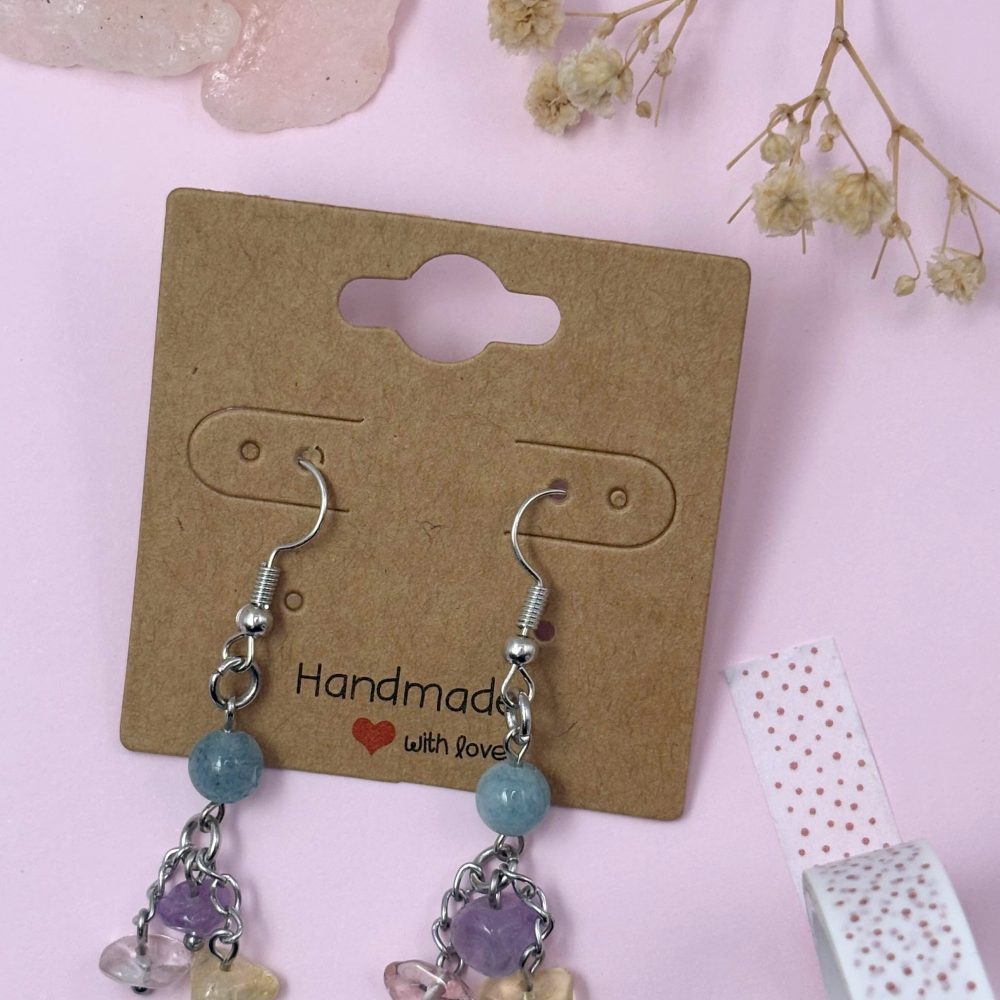 Gemstone Cascade Drop Earrings