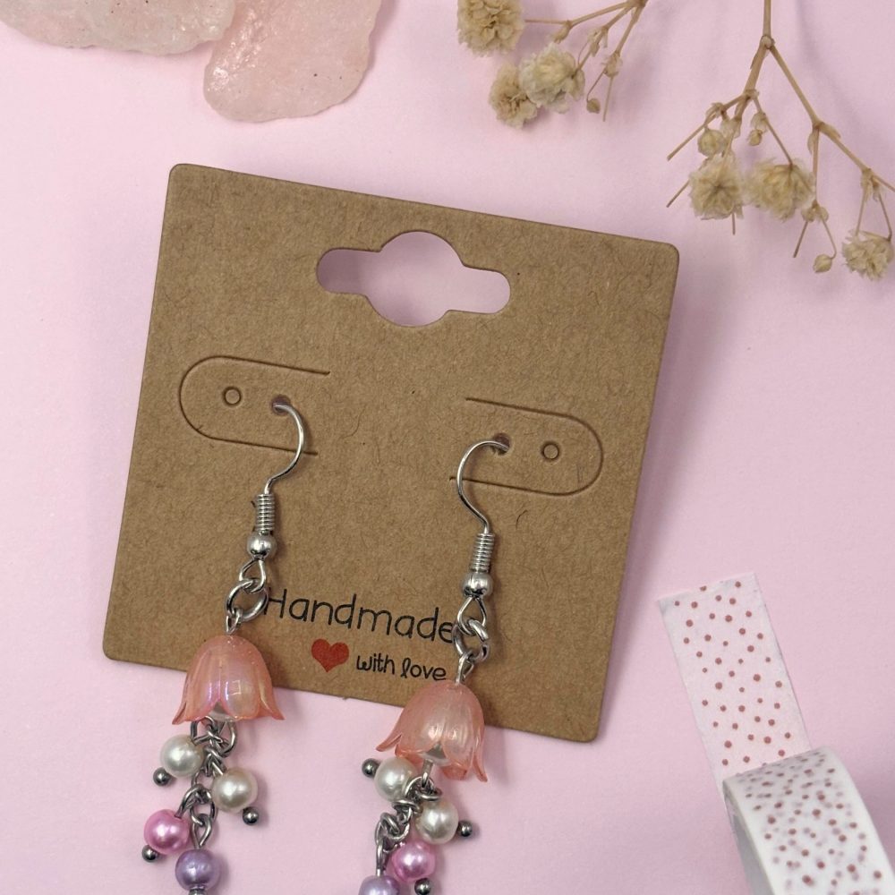 Pink Lily Of The Valley Earrings