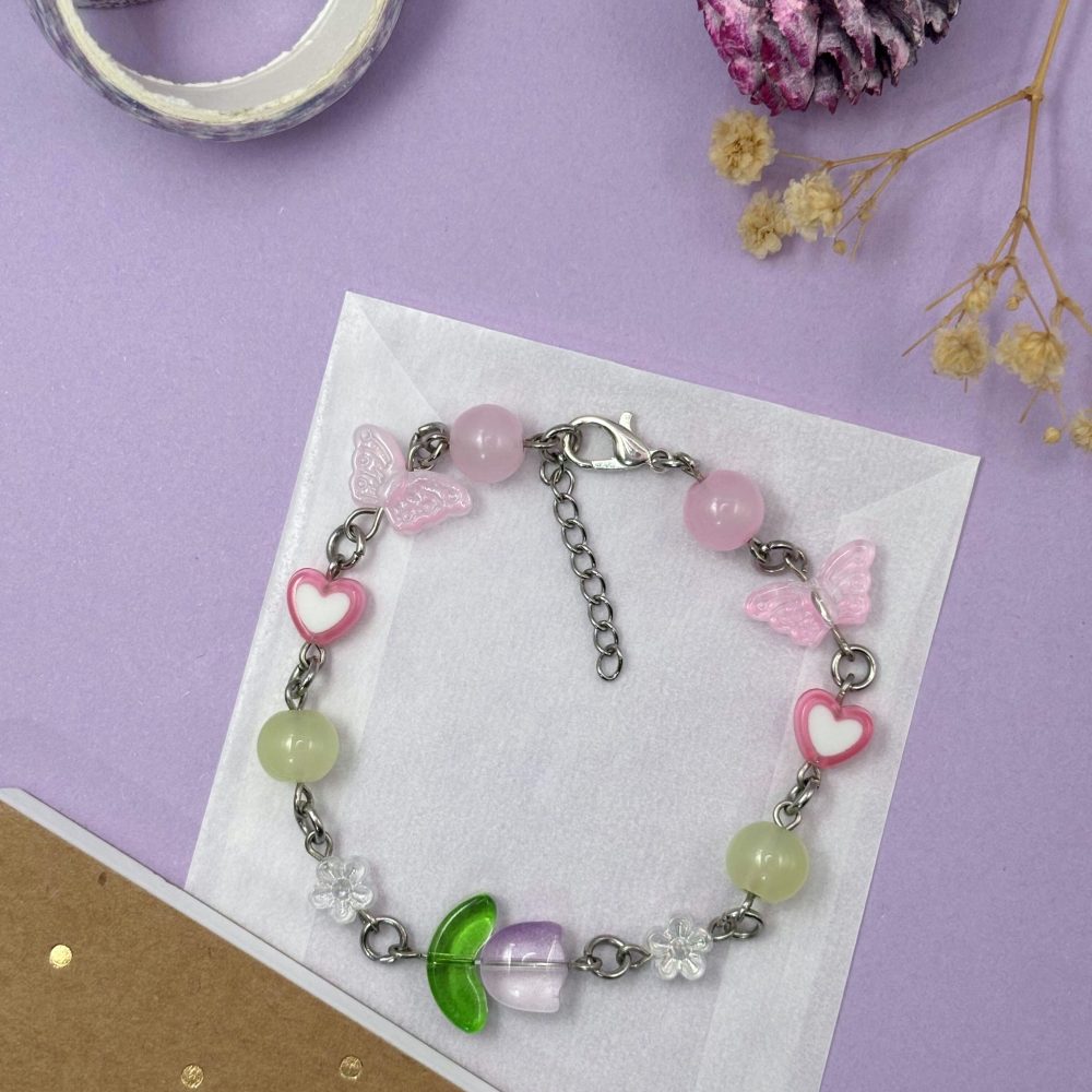 Flower And Butterfly Bracelet