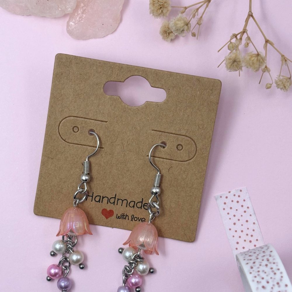 Pink Lily Of The Valley Earrings