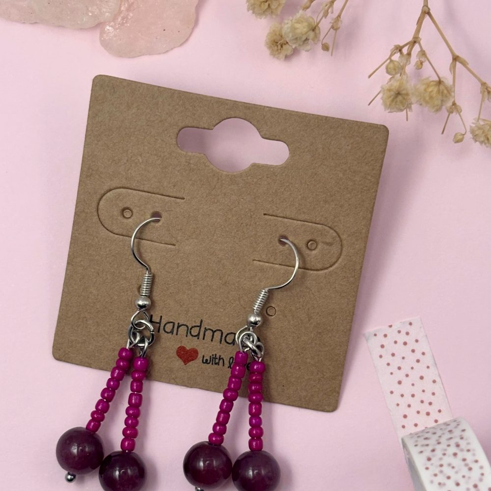 Elderberry Drop Earrings