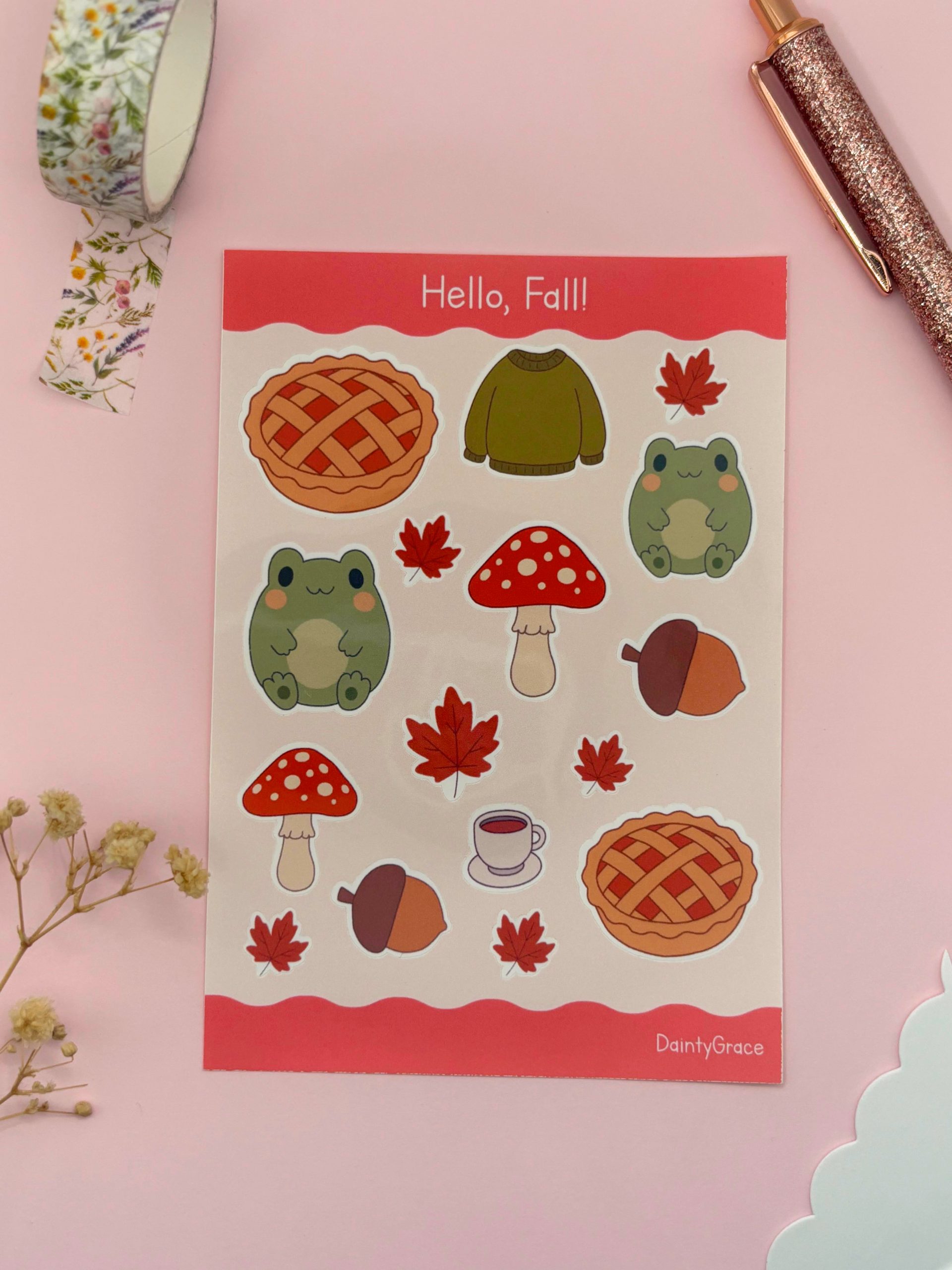 Glossy Vinyl Autumn Sticker Sheet - Image 2