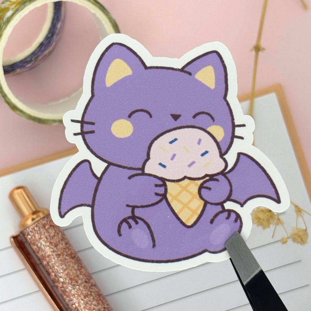 Bat Maple the Cat – Vinyl Sticker