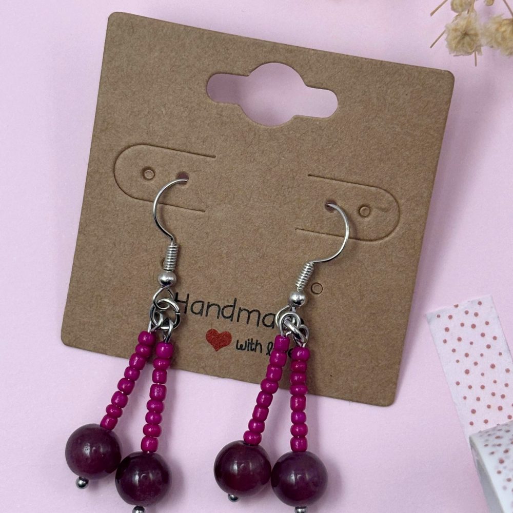 Elderberry Drop Earrings