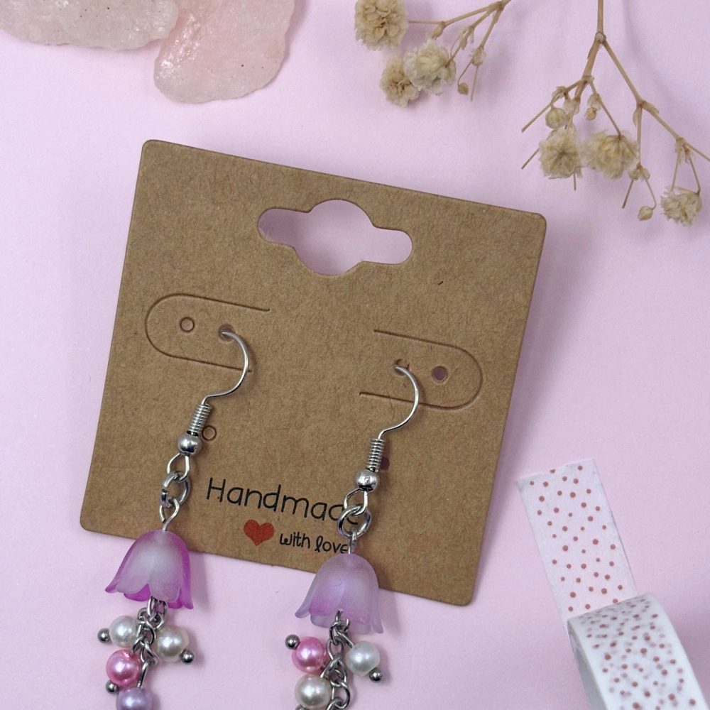 Purple Lily Of The Valley Earrings