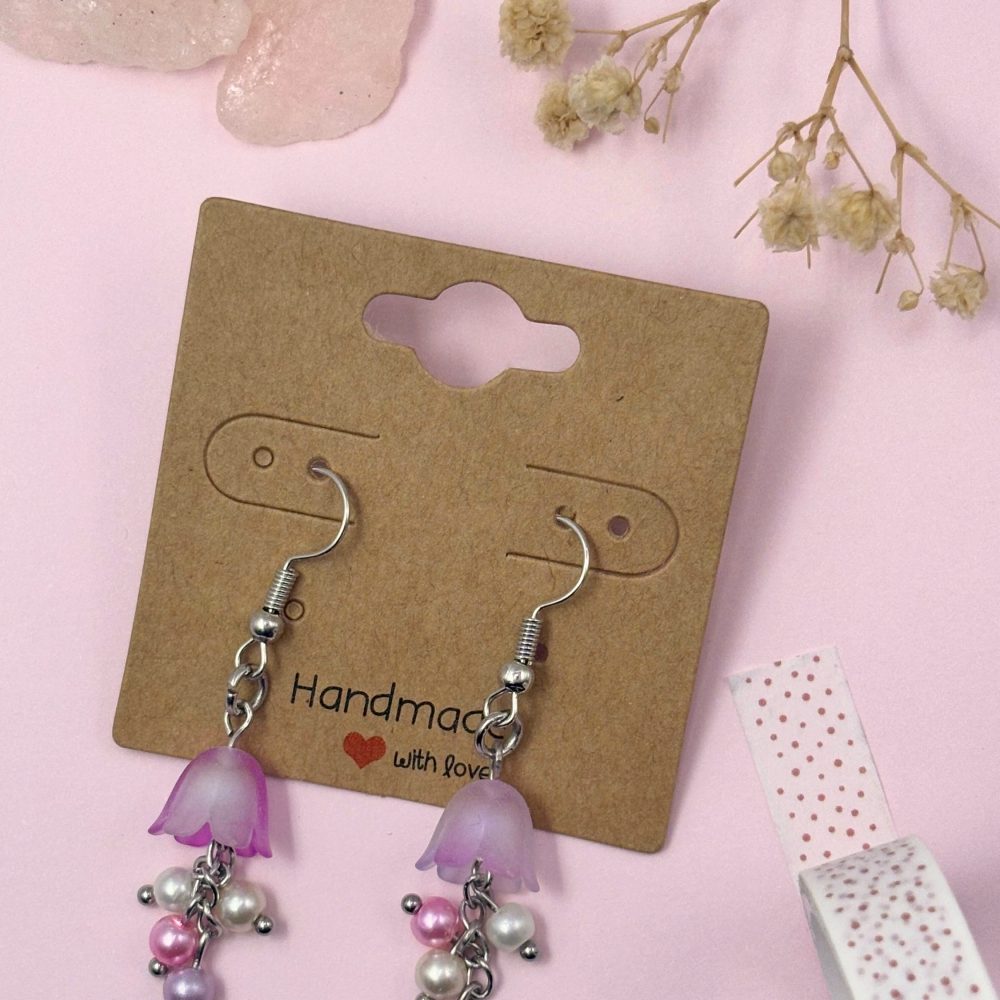 Purple Lily Of The Valley Earrings