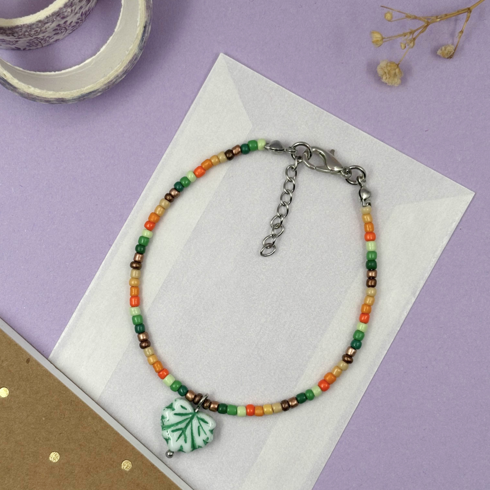 Christmas Inspired Seed Bead Bracelet