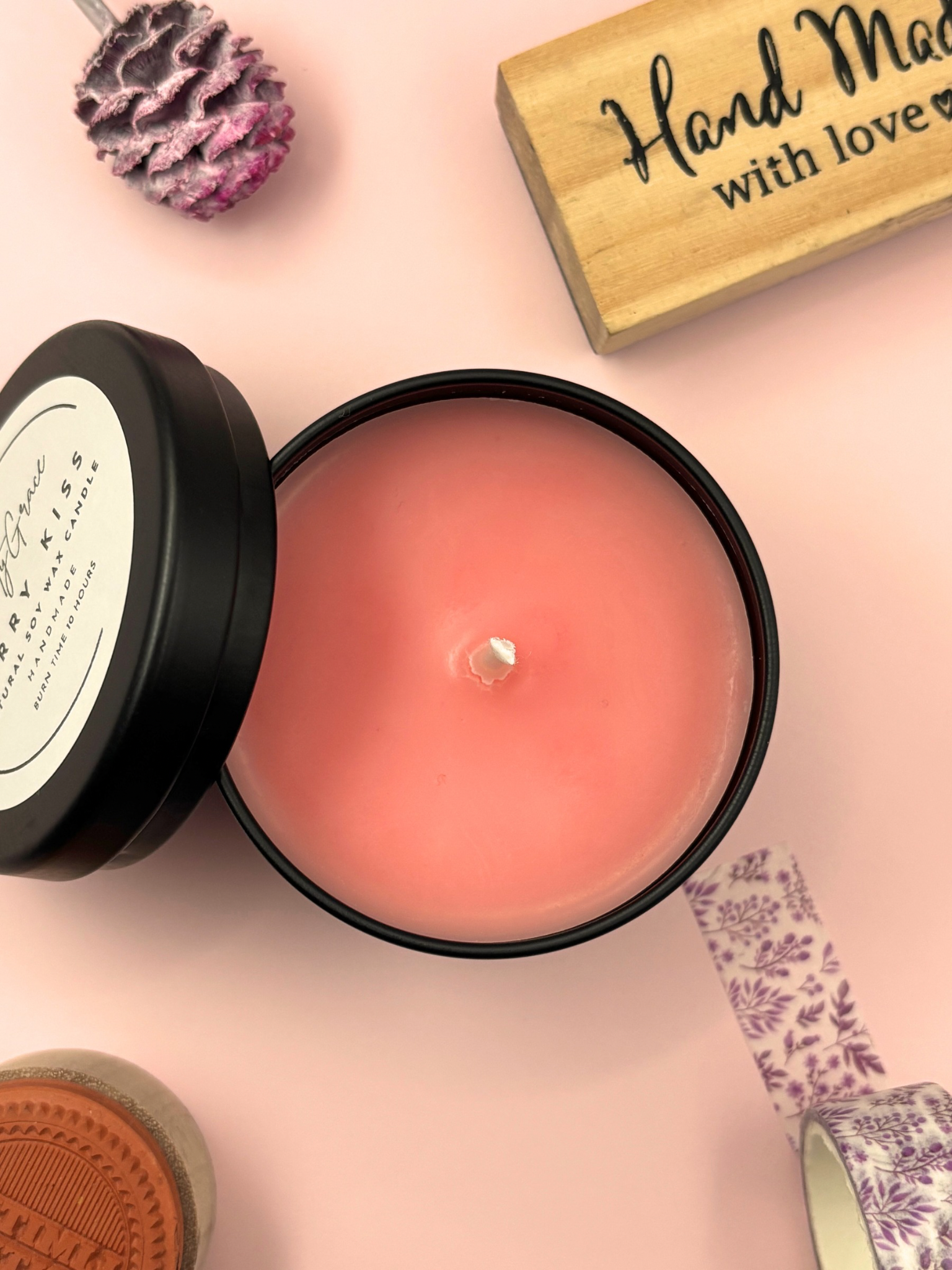 Berry Kiss Natural Soy Wax Candle - Image 2