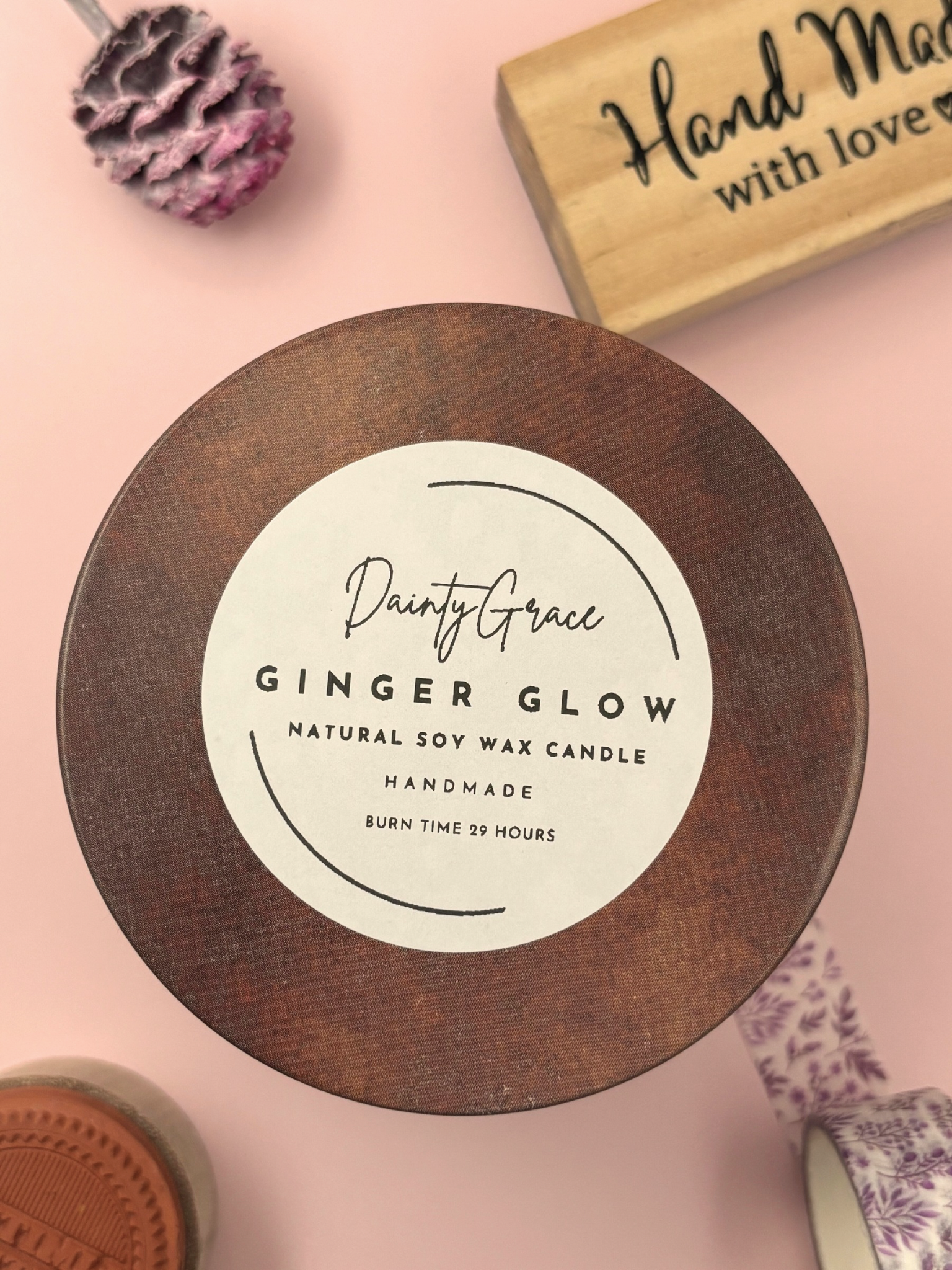 Ginger Glow Natural Soy Wax Candle - Image 2