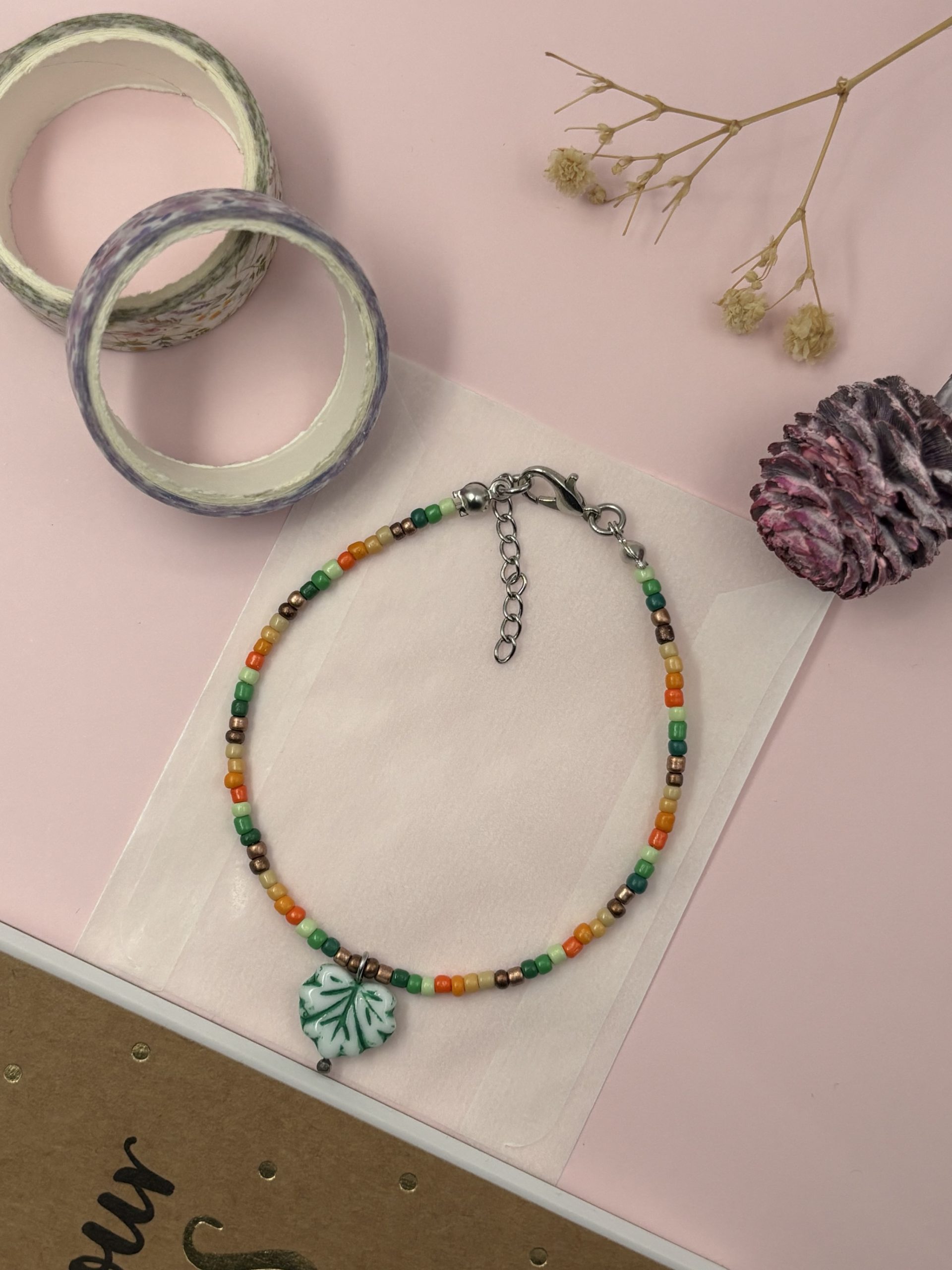 Christmas Inspired Seed Bead Bracelet