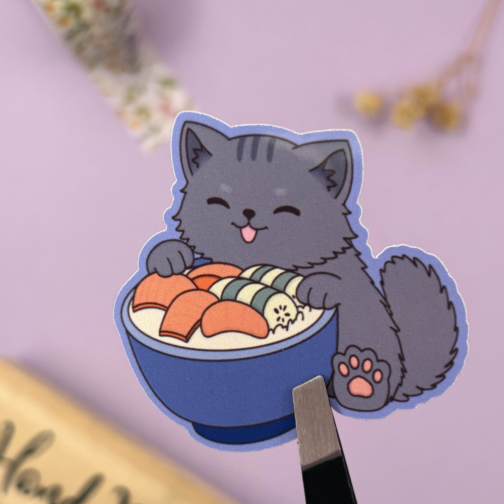 Oh, Toe Beans Cat Vinyl Sticker