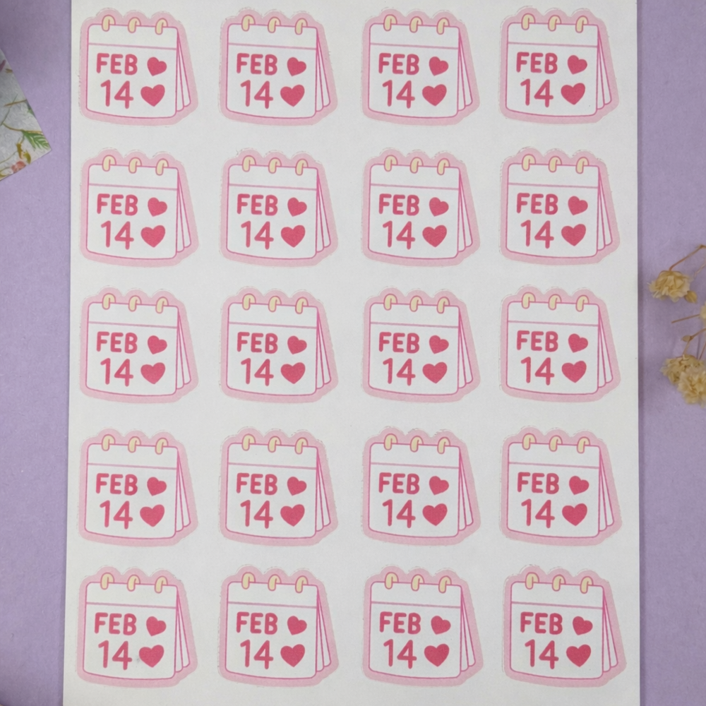Glossy Vinyl Remember the Date Sticker Sheet