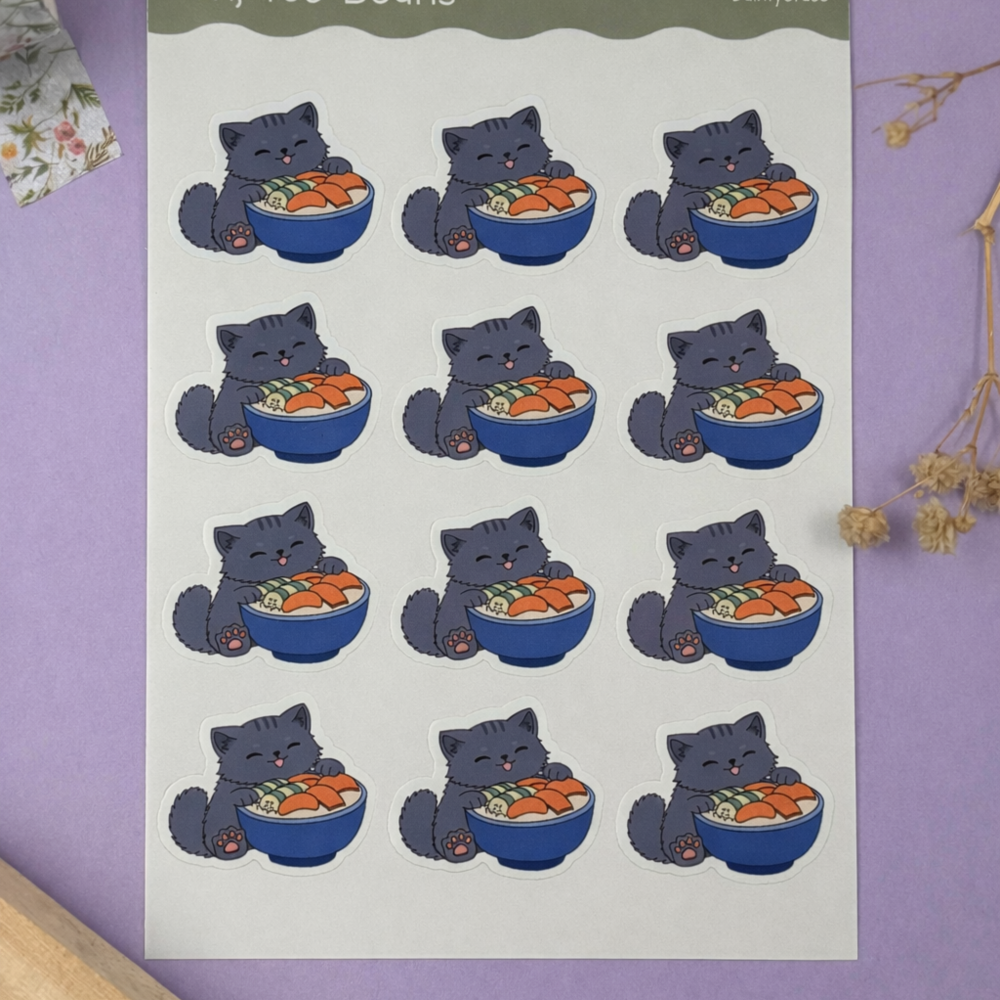 Glossy Vinyl Oh, Toe Beans Sticker Sheet