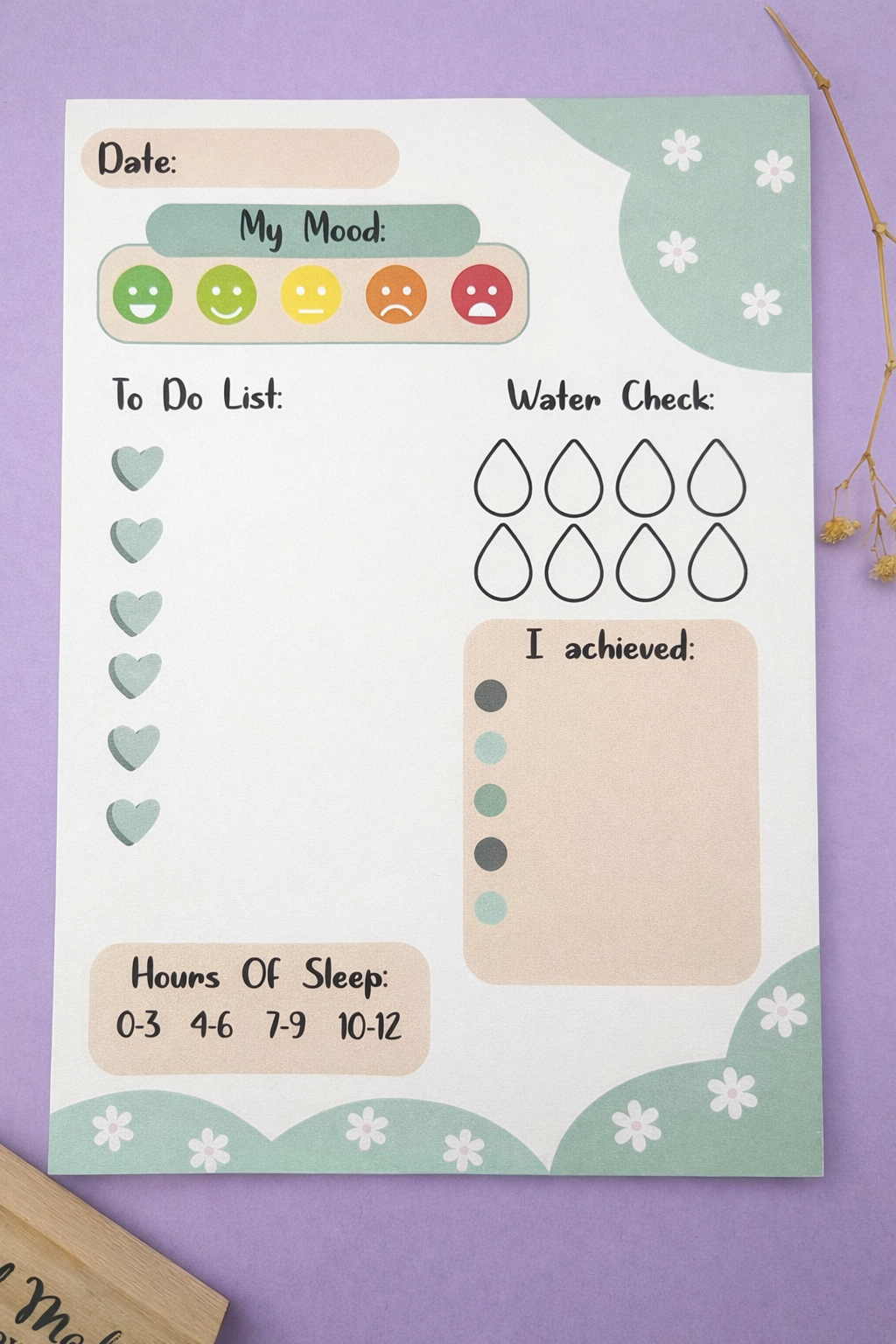 Daily Tracker Notepad