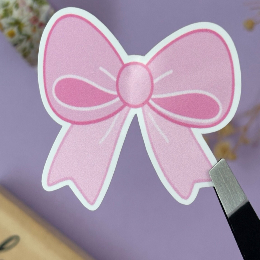 Pink Bow Vinyl Sticker