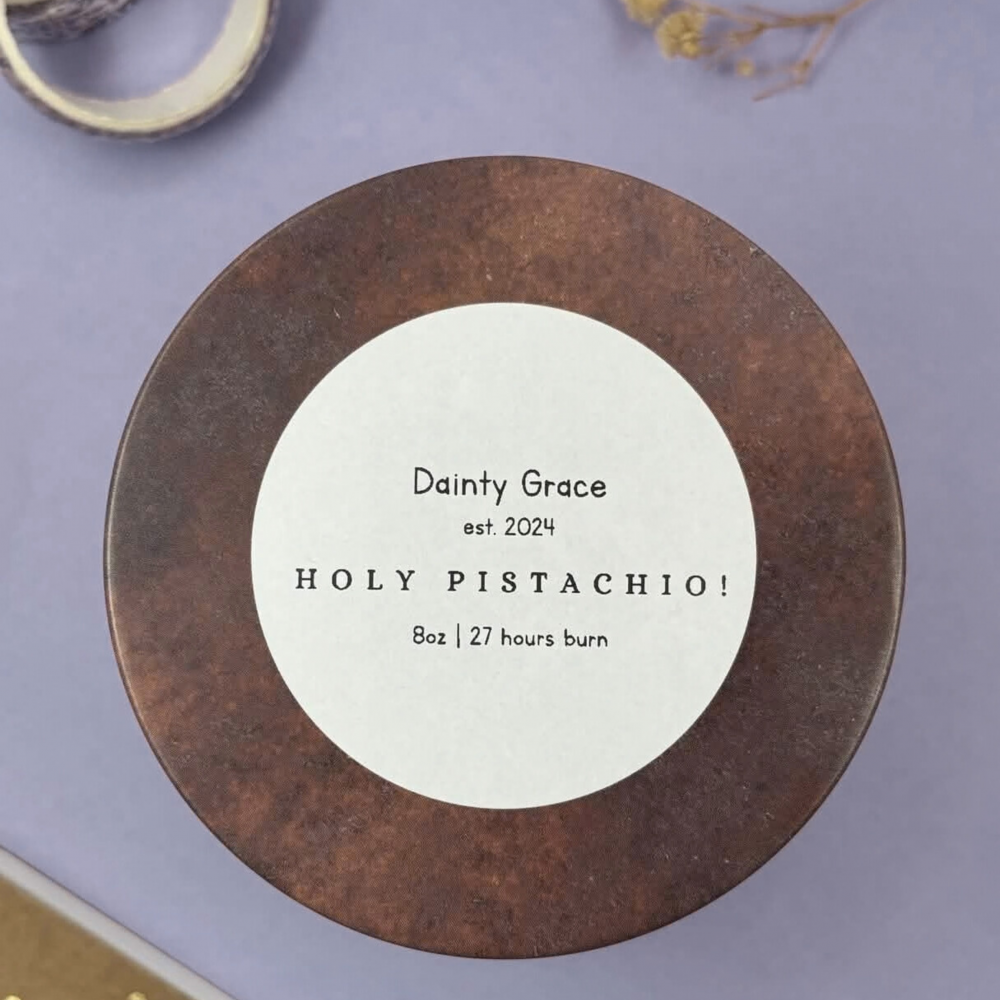 Holy Pistachio! Natural Soy Wax Candle