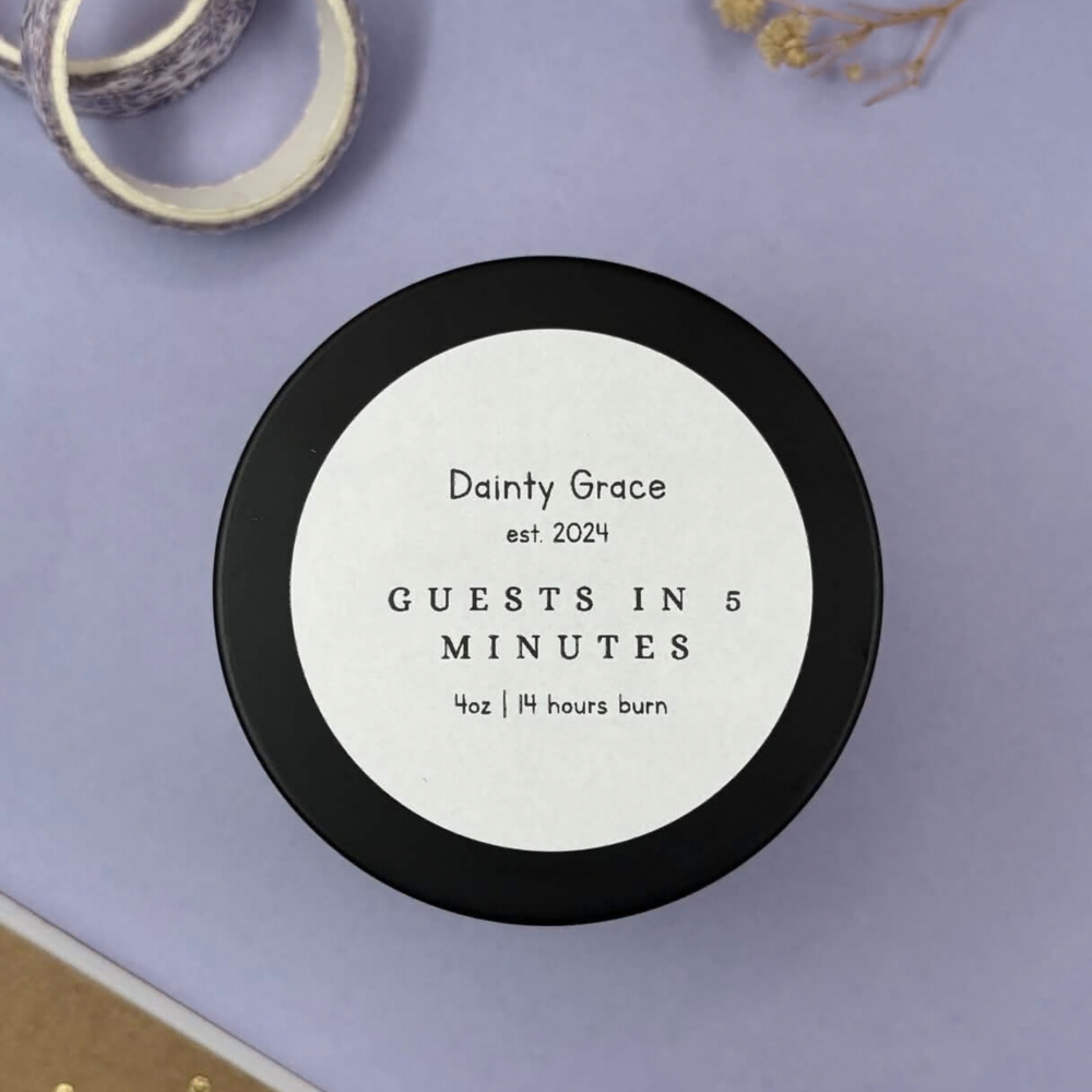 Guests in 5 Minutes Natural Soy Wax Candle
