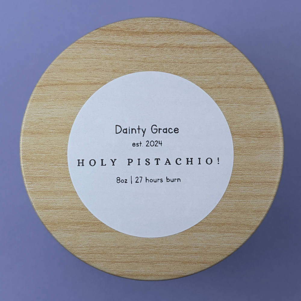 Holy Pistachio! Natural Soy Wax Candle