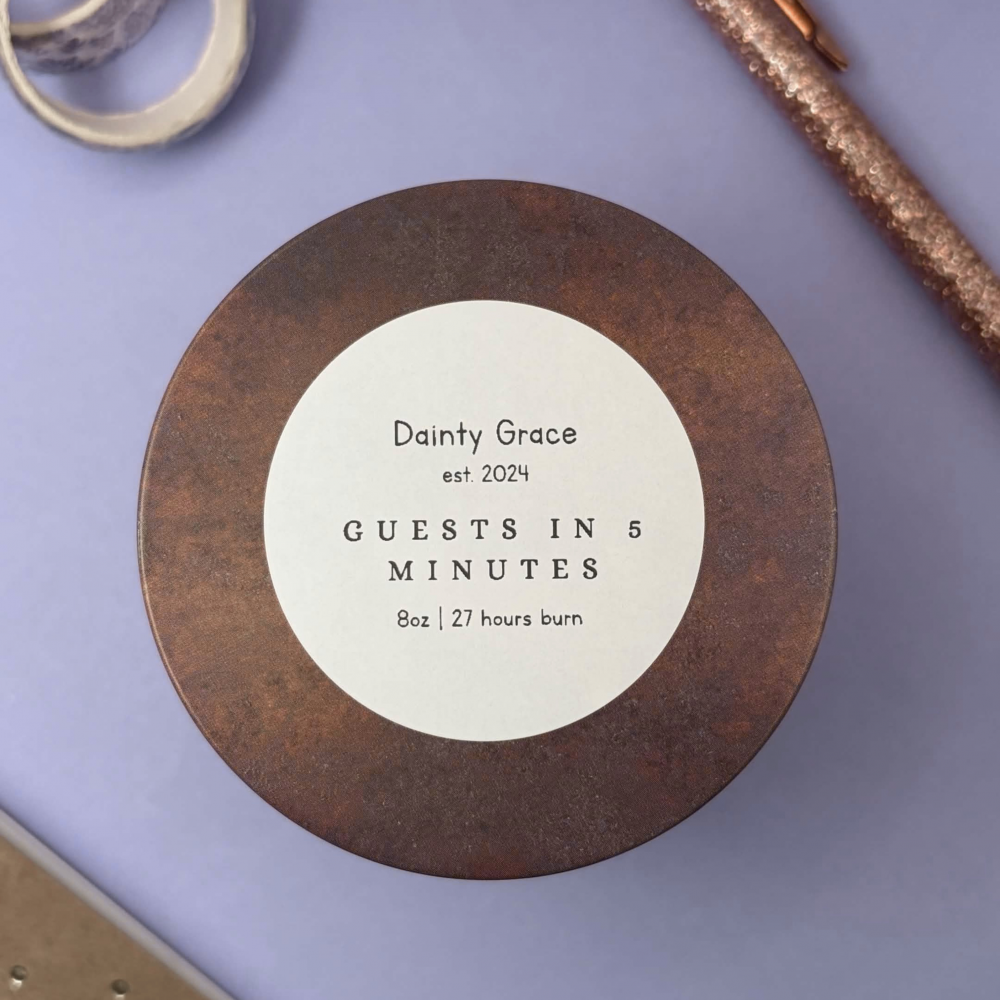 Guests in 5 Minutes Natural Soy Wax Candle