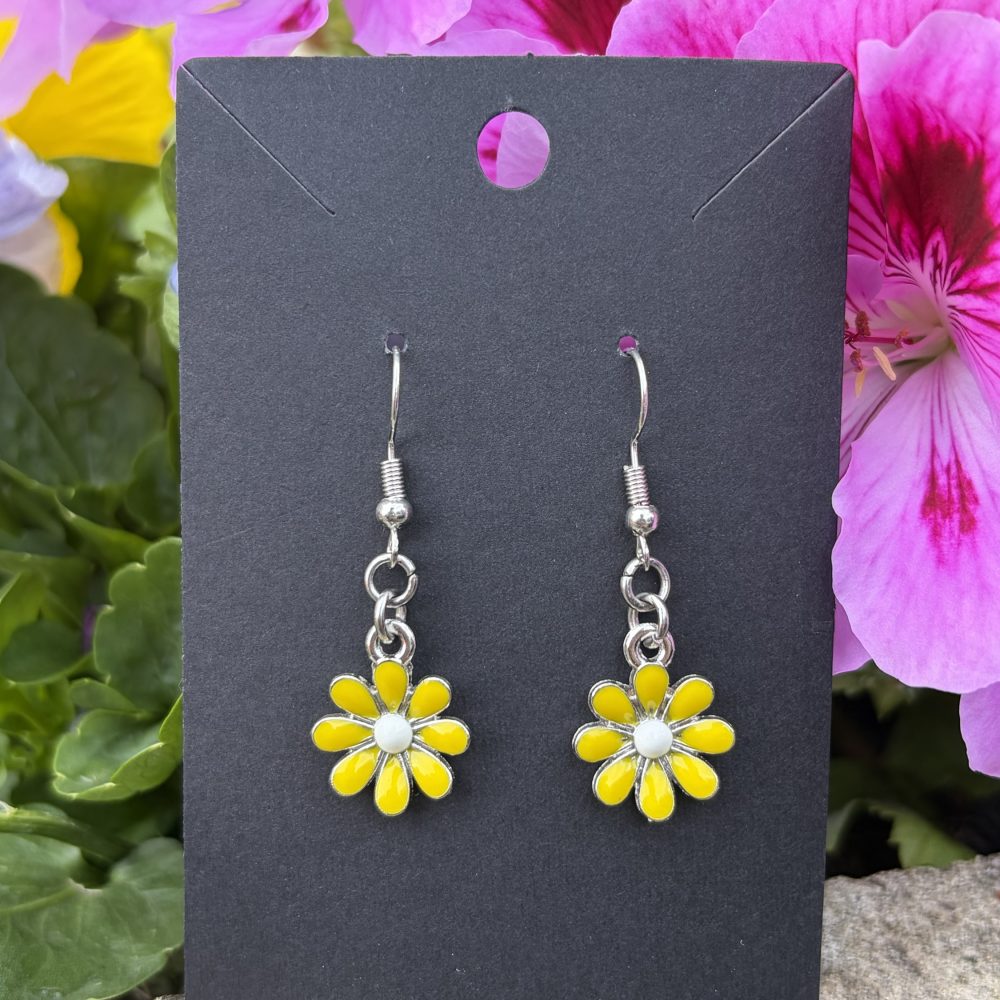 Yellow Flower Earrings