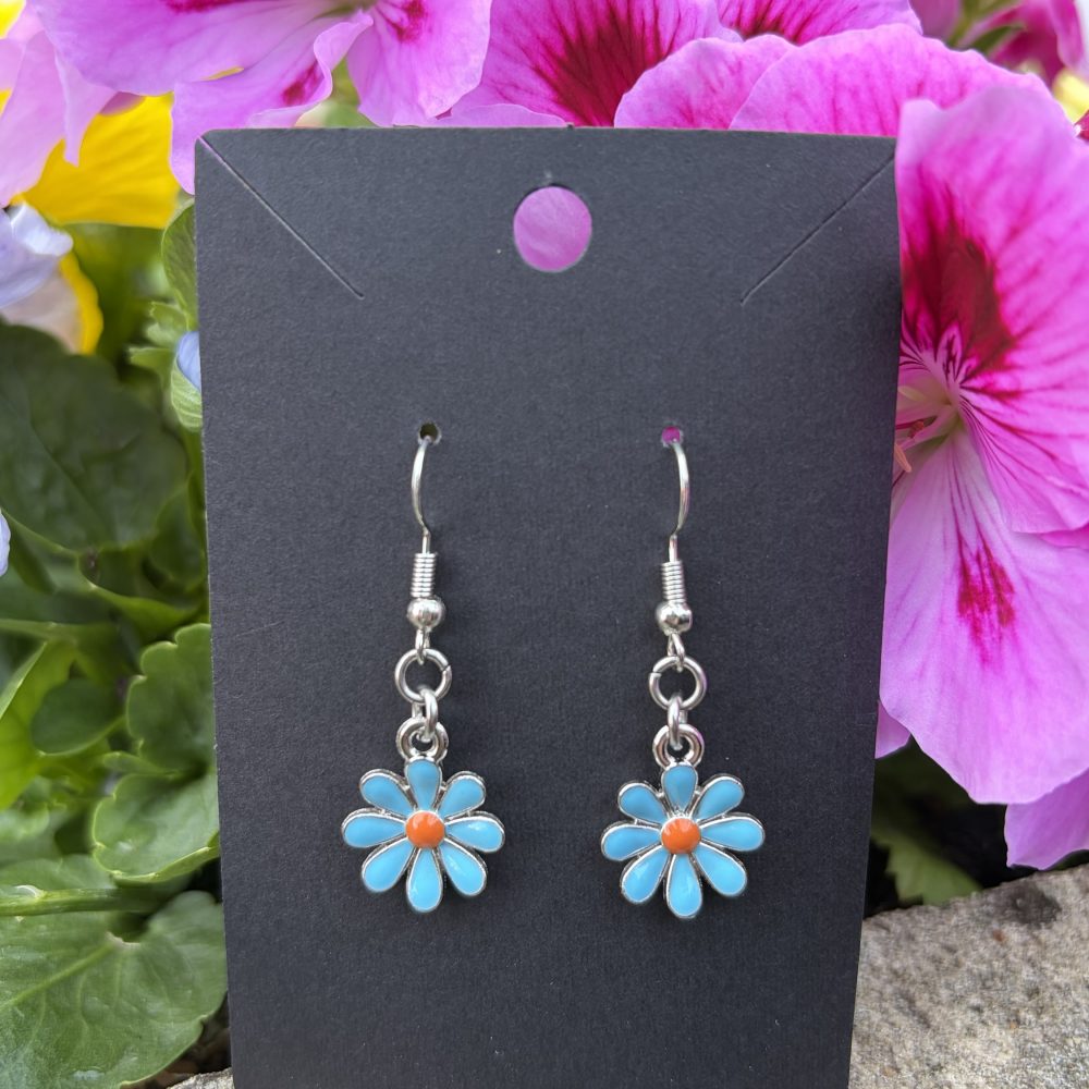 Blue Flower Earrings