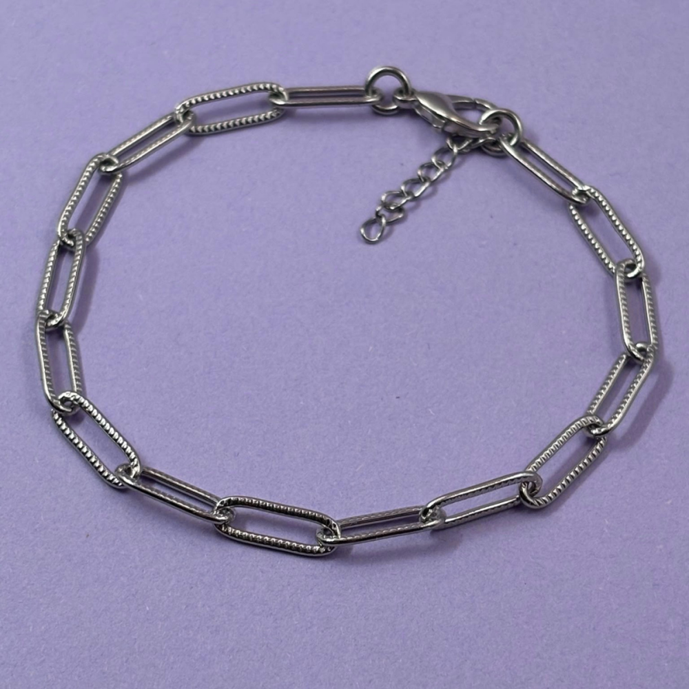 Stainless Steel Paperclip Bracelet