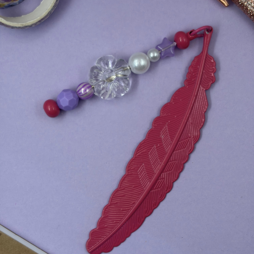 Pink Beadable Bookmarks